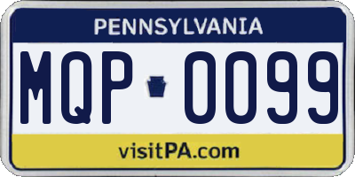 PA license plate MQP0099