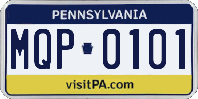 PA license plate MQP0101