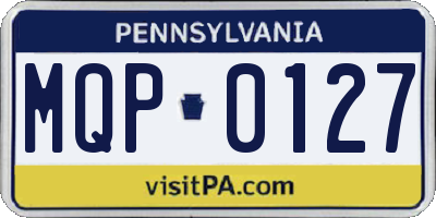 PA license plate MQP0127