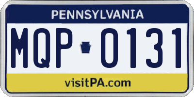 PA license plate MQP0131