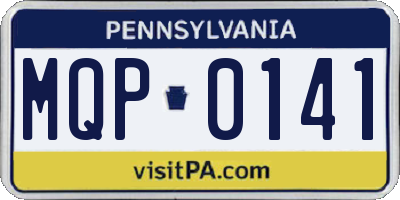 PA license plate MQP0141