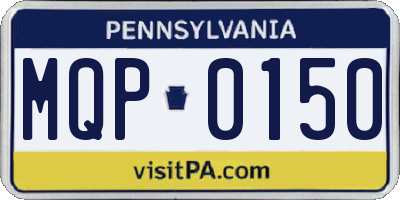 PA license plate MQP0150