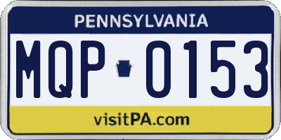 PA license plate MQP0153