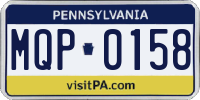 PA license plate MQP0158