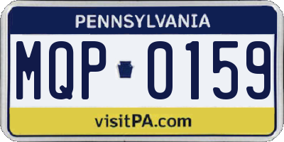 PA license plate MQP0159