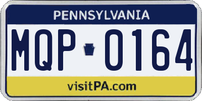 PA license plate MQP0164