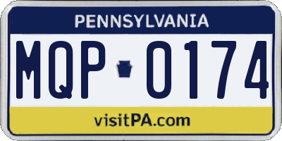 PA license plate MQP0174
