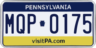PA license plate MQP0175