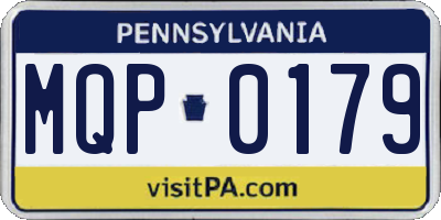 PA license plate MQP0179