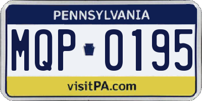 PA license plate MQP0195