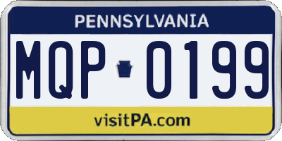 PA license plate MQP0199