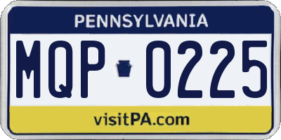 PA license plate MQP0225