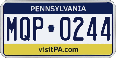 PA license plate MQP0244