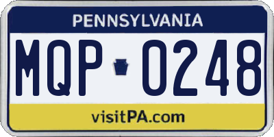 PA license plate MQP0248