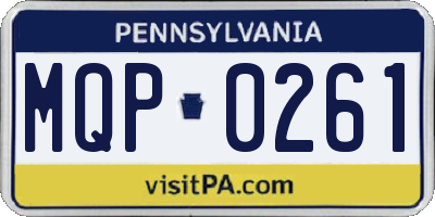 PA license plate MQP0261
