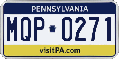 PA license plate MQP0271