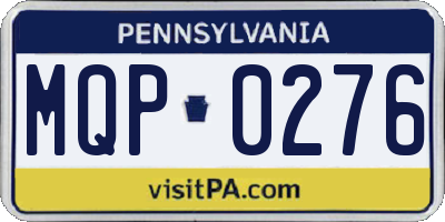 PA license plate MQP0276