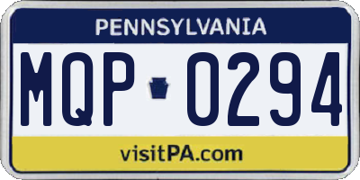 PA license plate MQP0294