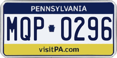 PA license plate MQP0296