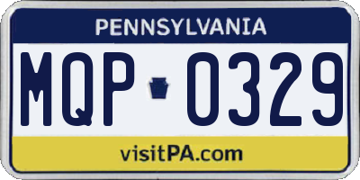 PA license plate MQP0329