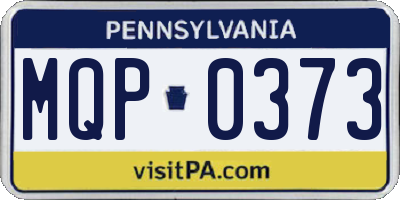 PA license plate MQP0373