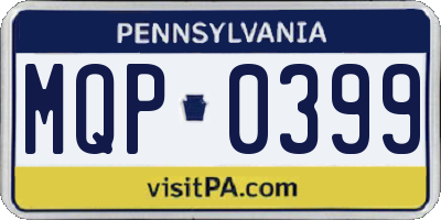 PA license plate MQP0399