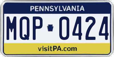 PA license plate MQP0424