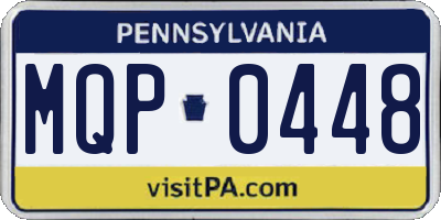 PA license plate MQP0448