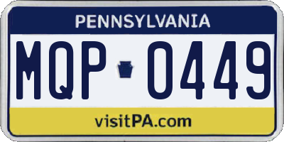 PA license plate MQP0449