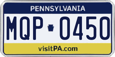 PA license plate MQP0450