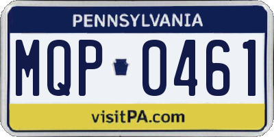 PA license plate MQP0461