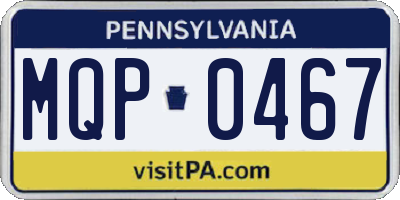 PA license plate MQP0467