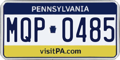 PA license plate MQP0485