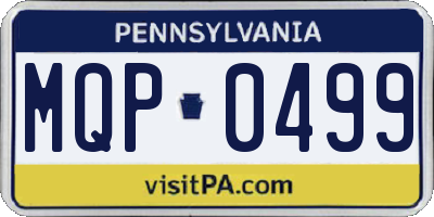 PA license plate MQP0499
