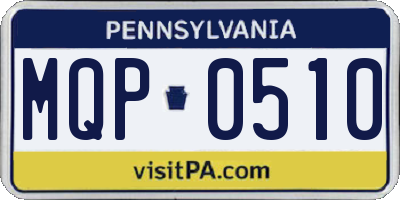 PA license plate MQP0510
