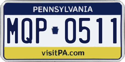 PA license plate MQP0511