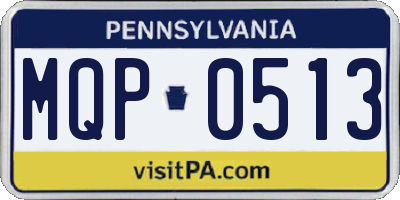 PA license plate MQP0513
