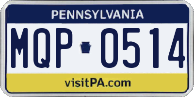 PA license plate MQP0514