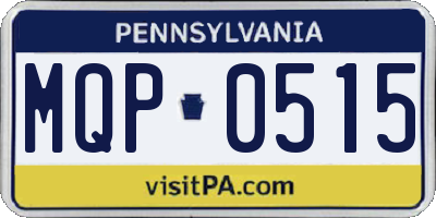 PA license plate MQP0515