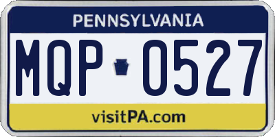 PA license plate MQP0527
