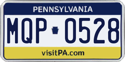 PA license plate MQP0528
