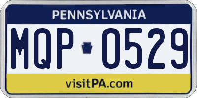 PA license plate MQP0529