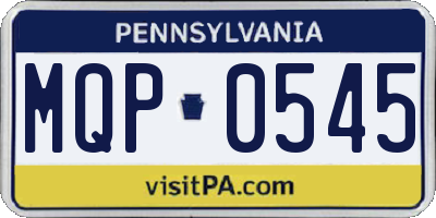 PA license plate MQP0545