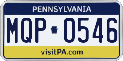 PA license plate MQP0546