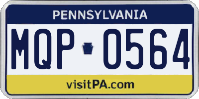 PA license plate MQP0564