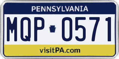 PA license plate MQP0571