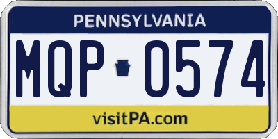 PA license plate MQP0574