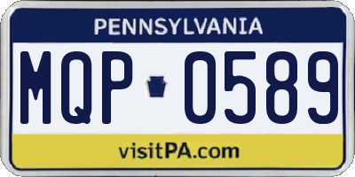 PA license plate MQP0589