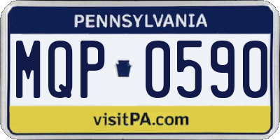 PA license plate MQP0590