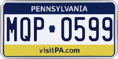 PA license plate MQP0599